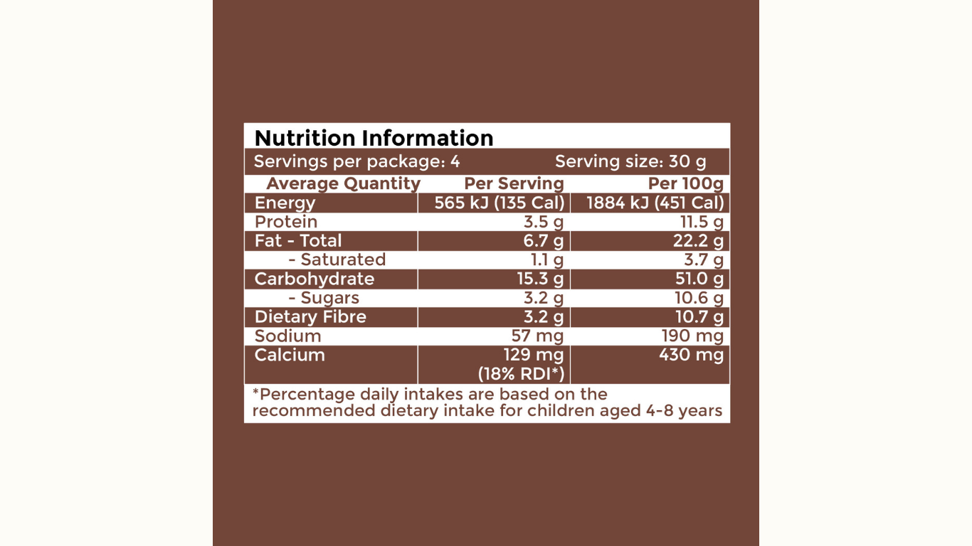 BOX: Oat Bar Cocoa 120g (30g x 4)